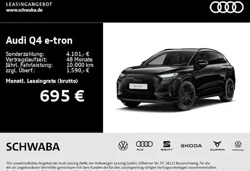 Neu Audi Q4 e-tron Performance 250 kW (340 PS) 2026 Schwarz SUV