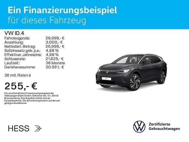 Mangangrau metallic/schwarz Gebraucht 2021 VW ID.4 Pro Performance SUV | 29.999 € (Fairer Preis) - Bild 1/2