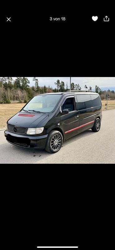 Gebraucht Mercedes V220 122 PS (89 kW) 2001 Schwarz Van / Kleinbus