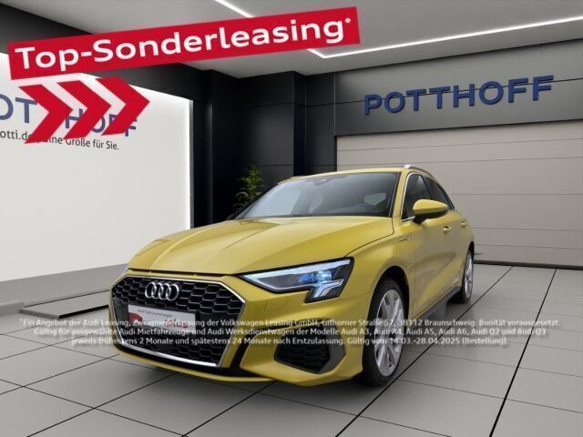 Pythongelb metallic Gebraucht 2024 Audi A3 Sportback e-tron S-Line Limousine | 36.950 € (Teuer) - Bild 1/4