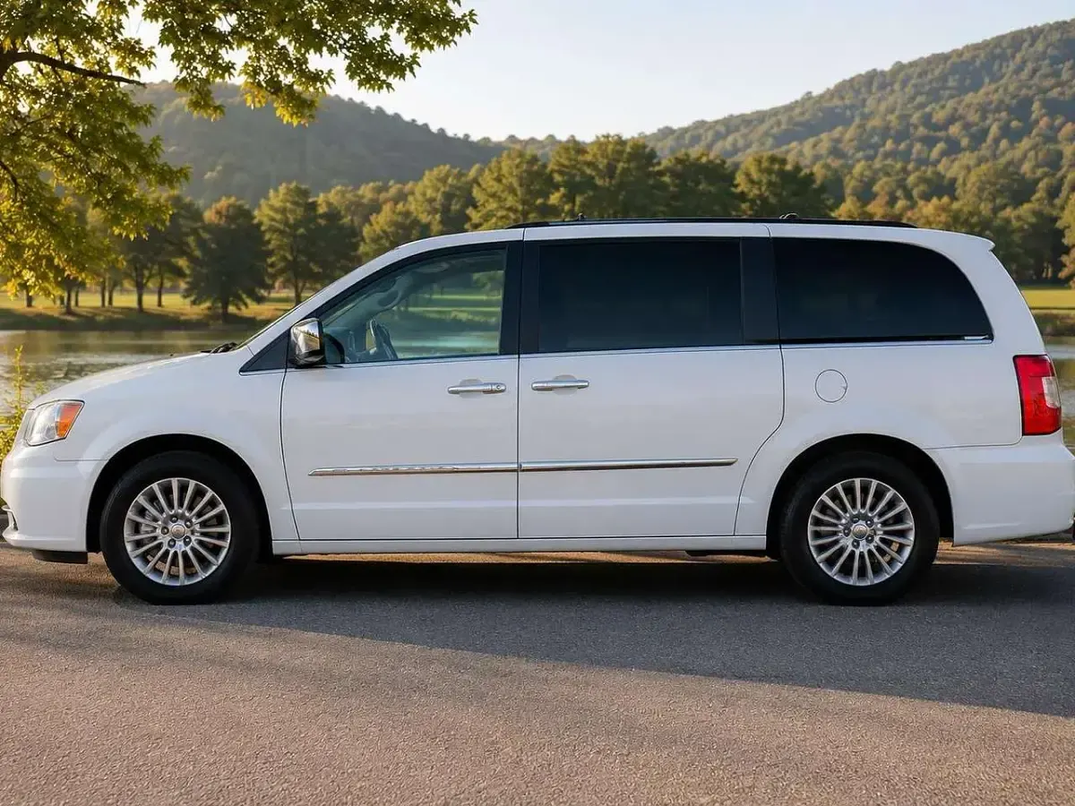Gebraucht Chrysler Town & Country Limited 288 PS (211 kW) 2014 Weiß Van / Kleinbus