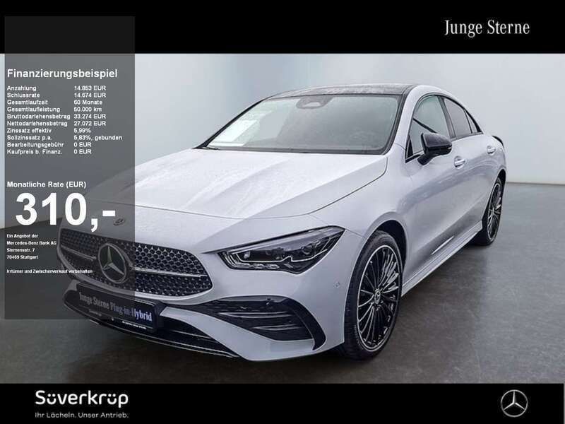 Weiß digitalweiß Gebraucht 2023 Mercedes CLA250e AMG Limousine | 41.050 € (Etwas zu teuer) - Bild 1/2