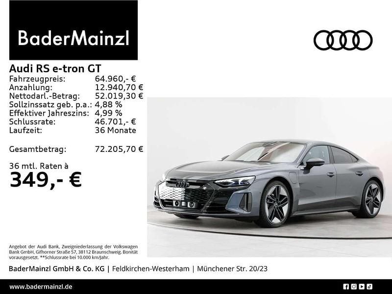 Grau Gebraucht 2021 Audi RS e-tron GT Ambiente Limousine | 64.960 € (Fairer Preis) - Bild 1/3