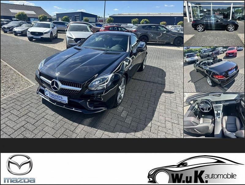 Schwarz Gebraucht 2017 Mercedes SLC200 AMG line Cabrio | 25.990 € (Fairer Preis) - Bild 1/4