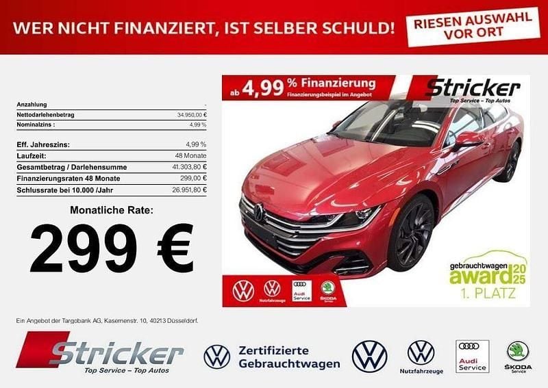 Ny VW Arteon 305 HK (224 kW) 2025 Rød Stationcar