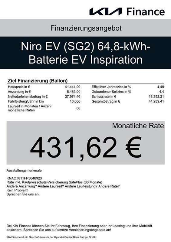 Gebraucht Kia e-Niro Inspiration 150 kW (204 PS) 2024 Interstellar grau metallic SUV