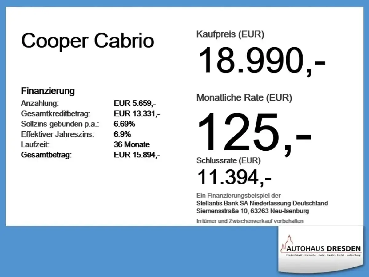 Gebraucht Mini Cooper Cabriolet 136 PS (100 kW) 2020 Blue (metallic) Cabrio