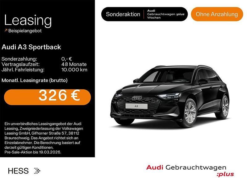 Gebraucht Audi A3 Advanced Plus 204 PS (150 kW) 2025 Mythosschwarz metallic Limousine