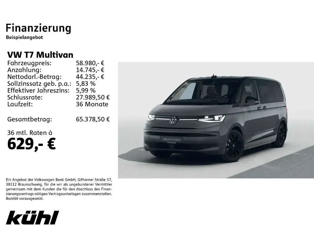Gebraucht VW Multivan Edition 150 PS (110 kW) 2025 Pure grey/deep black perleffek Van / Kleinbus