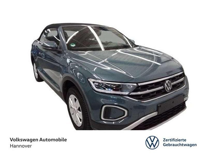 Petroleum blue metallic/schwar Gebraucht 2024 VW T-Roc Cabriolet Style Cabrio | 25.790 € (Guter Preis) - Bild 1/3
