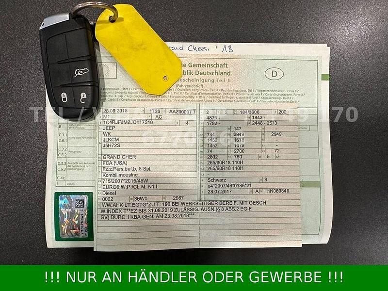 Gebraucht Jeep Grand Cherokee Summit 250 PS (183 kW) 2018 Schwarz SUV