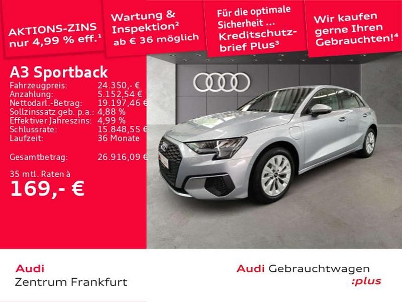 Florettsilber metallic Gebraucht 2022 Audi A3 e-tron Kleinwagen | 24.350 € (Fairer Preis) - Bild 1/2