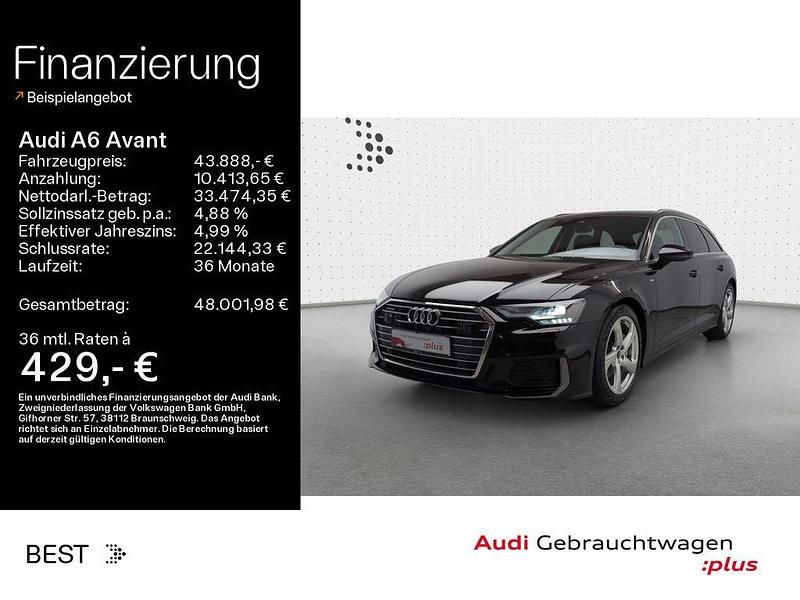 Brillantschwarz Gebraucht 2022 Audi A6 S-Line Kombi | 43.888 € (Etwas zu teuer) - Bild 1/4