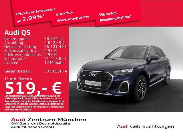 Gebraucht Audi Q5 S-Line 299 PS (219 kW) 2022 Navarrablau metallic SUV