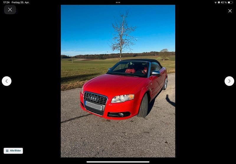Rot Gebraucht 2006 Audi S4 Cabriolet Cabrio | 14.900 € (Superpreis) - Bild 1/4