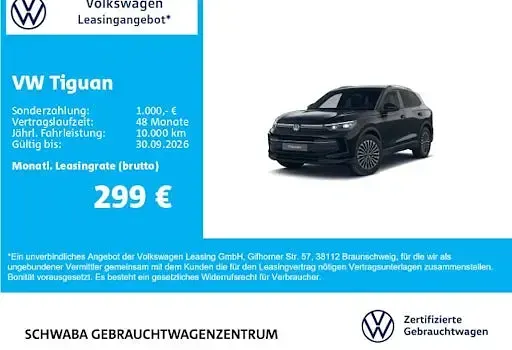 Gebraucht VW Tiguan Goal 150 PS (110 kW) 2025 Schwarz SUV