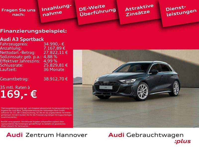 6y daytonagrau perleffekt (metallic) Gebraucht 2024 Audi A3 S-Line Limousine | 34.990 € (Fairer Preis) - Bild 1/4