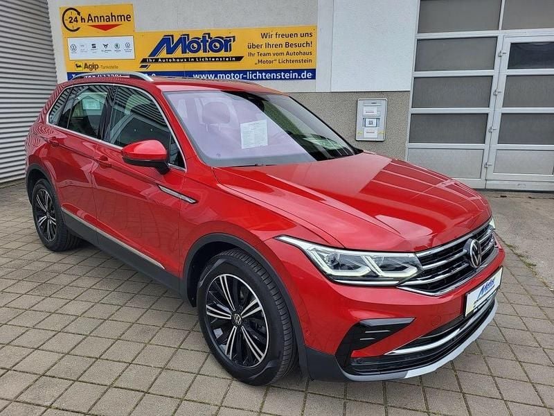 Kings red metallic Gebraucht 2021 VW Tiguan Elegance SUV | 28.210 € (Guter Preis) - Bild 1/4