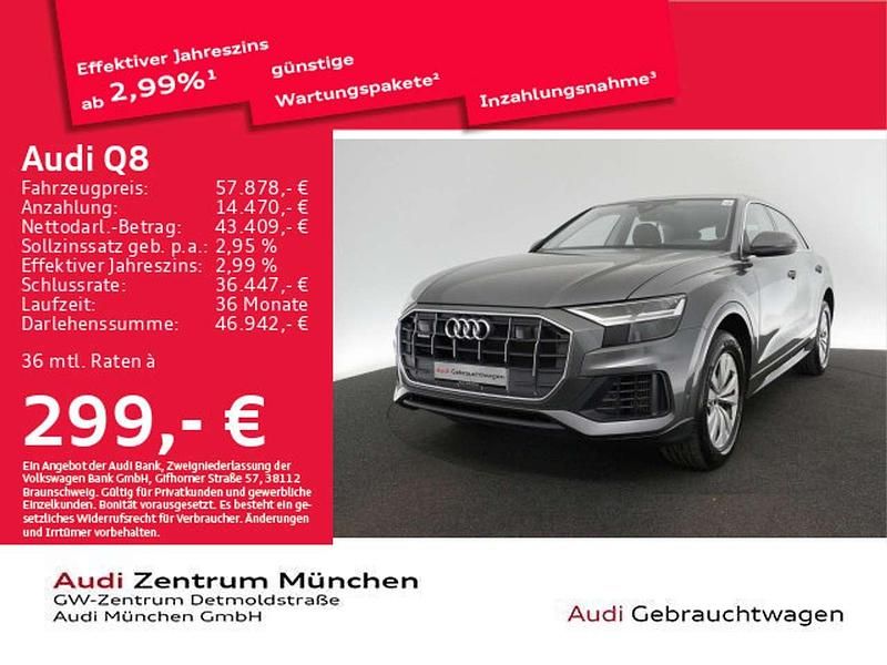 Gebraucht Audi Q8 Ambiente 381 PS (280 kW) 2023 Samuraigrau metallic SUV