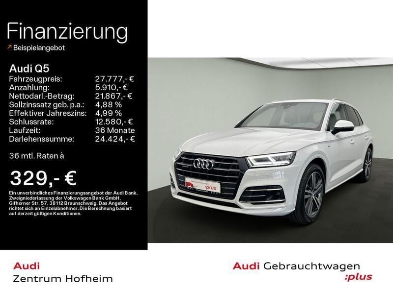Gebraucht Audi Q5 S-Line 252 PS (185 kW) 2020 Gletscherweiß metallic SUV