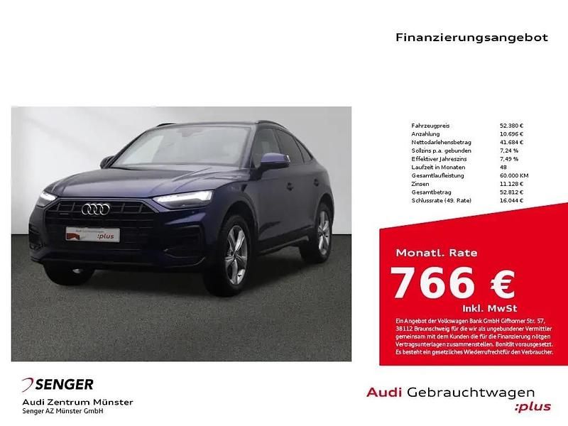 Blau Gebraucht 2024 Audi Q5 Sportback Advanced Plus SUV | 52.380 € (Fairer Preis) - Bild 1/1