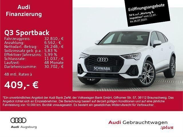 Gletscherweiß metallic Gebraucht 2021 Audi Q3 Sportback Ambiente SUV | 29.410 € (Guter Preis) - Bild 1/4