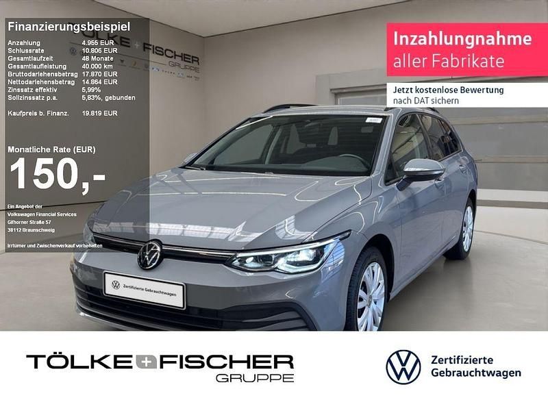 Mondsteingrau uni Gebraucht 2022 VW Golf VIII Life Kombi | 19.819 € (Superpreis) - Bild 1/4