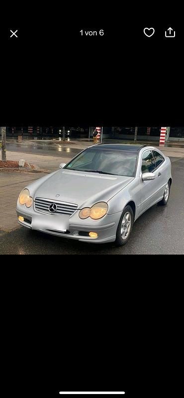 Silber Gebraucht 2007 Mercedes C180 Coupé | 1.350 € (Superpreis) - Bild 1/4