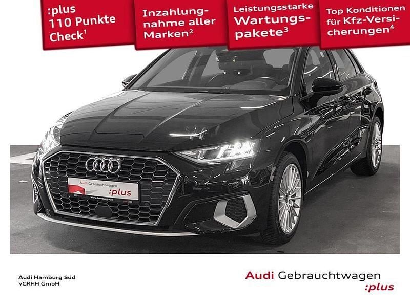 Schwarz Gebraucht 2022 Audi A3 Sportback Advanced Limousine | 22.440 € (Fairer Preis) - Bild 1/3