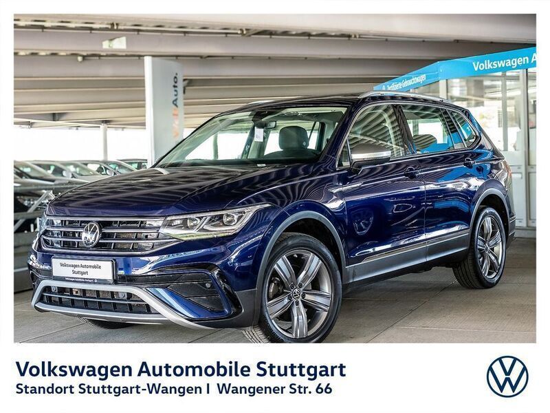 Atlantic blue metallic Gebraucht 2022 VW Tiguan Allspace Elegance SUV | 33.930 € (Guter Preis) - Bild 1/4