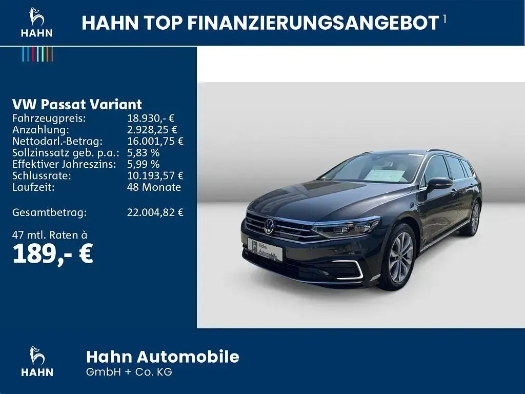 Gebraucht VW Passat GTE 218 PS (160 kW) 2022 Mangangrau metallic Kombi
