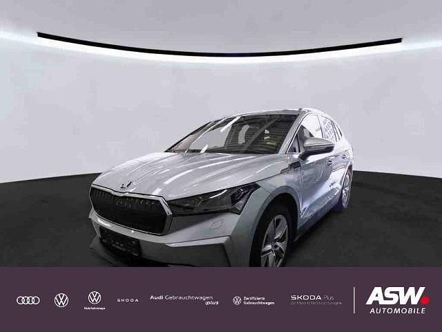 Arctic silber metallic Gebraucht 2021 Skoda Enyaq iV Lodge SUV | 29.930 € (Superpreis) - Bild 1/3