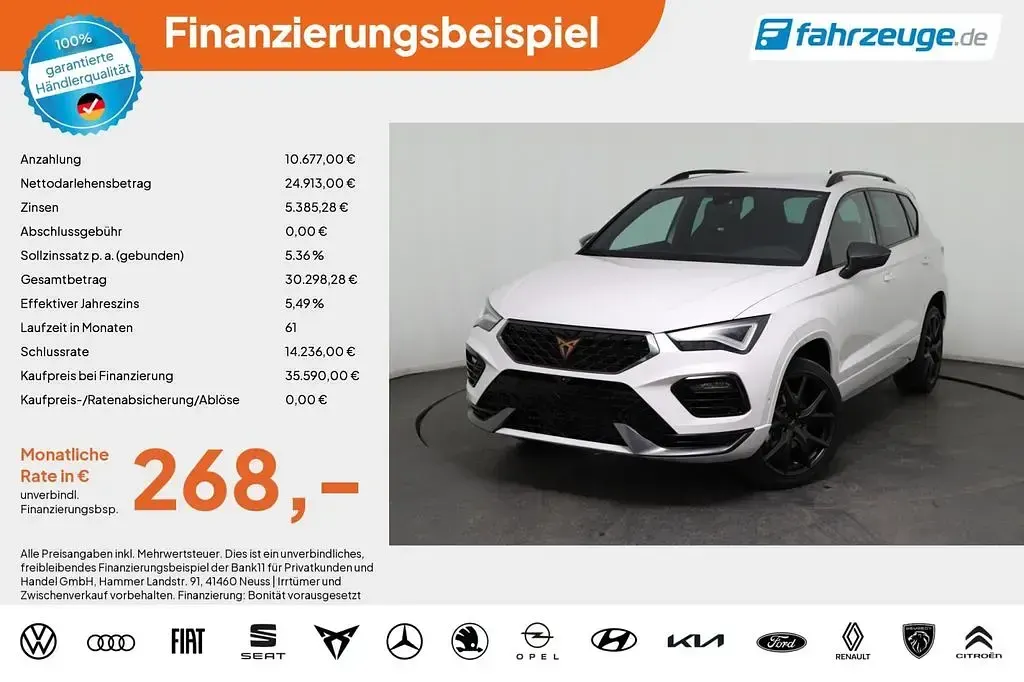 Nuova Cupra Ateca 150 CV (110 kW) 2026 Bianco SUV