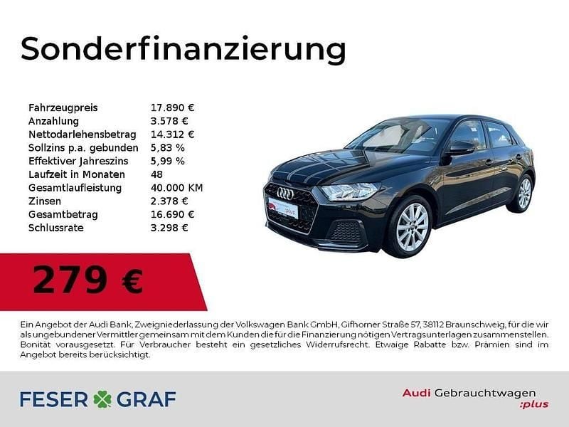Gebraucht Audi A1 Sportback Advanced Plus 116 PS (85 kW) 2020 Mythosschwarz metallic Kleinwagen