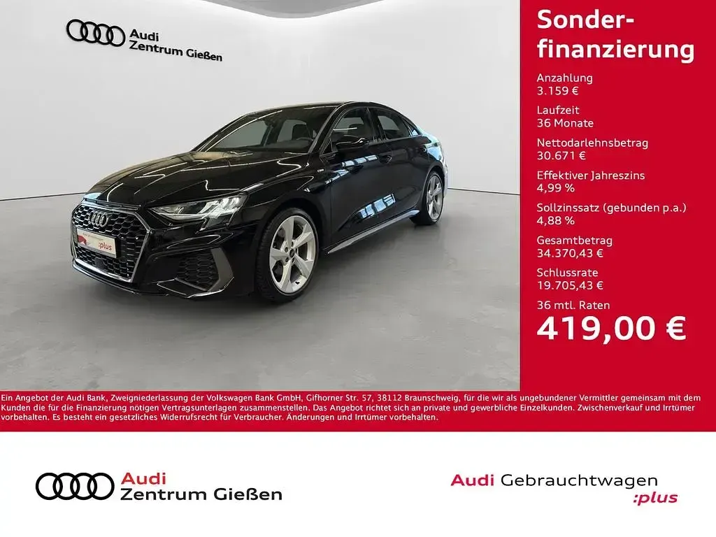 Usata Audi A3 S-Line 190 CV (139 kW) 2023 Nero Berlina