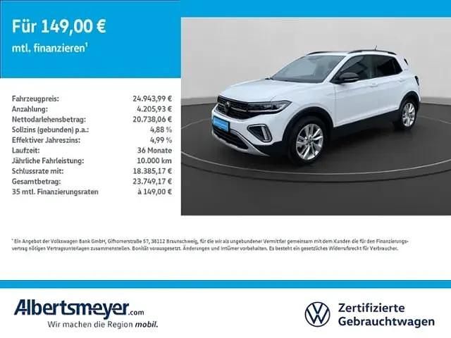 Weiß Gebraucht 2024 VW T-Cross Goal SUV | 24.943 € (Fairer Preis) - Bild 1/3
