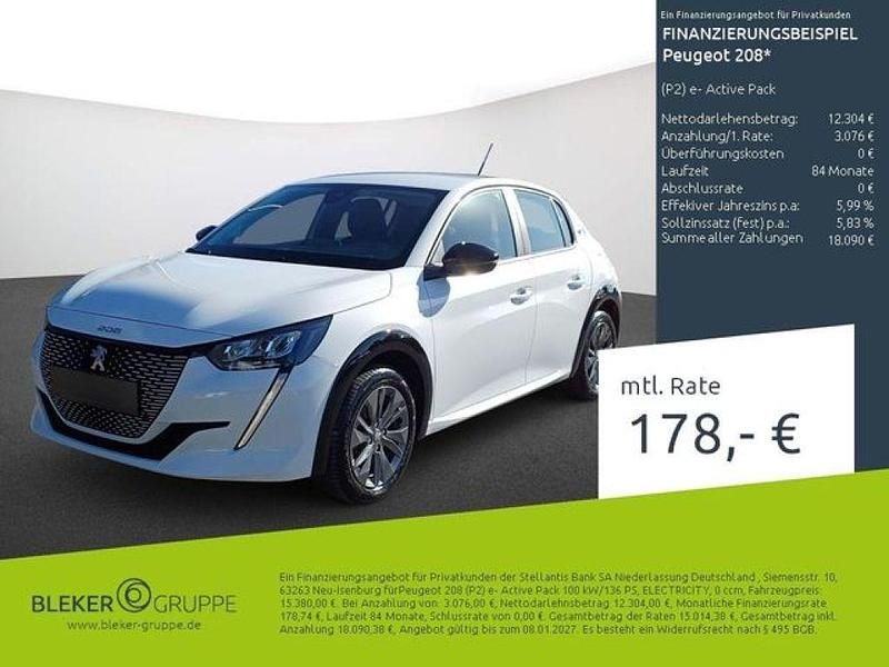 Weiß Gebraucht 2022 Peugeot 208 Active Kleinwagen | 15.380 € (Guter Preis) - Bild 1/3
