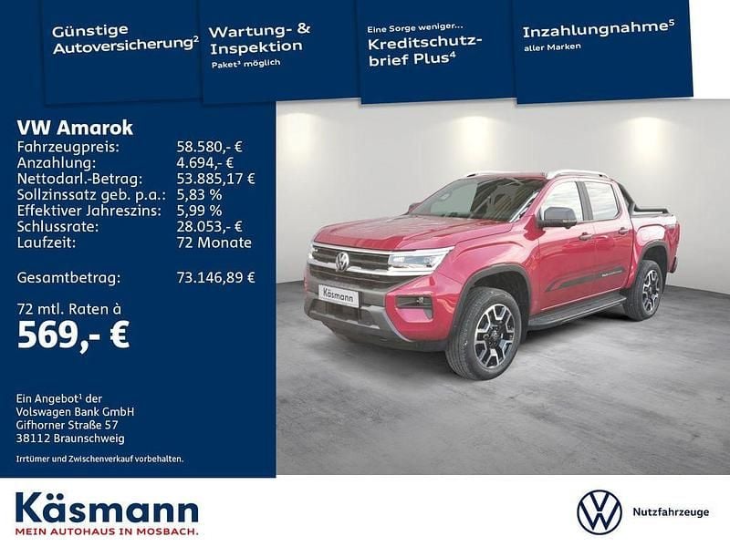 Rot Gebraucht 2024 VW Amarok PanAmericana Abholung | 58.580 € (Etwas zu teuer) - Bild 1/4