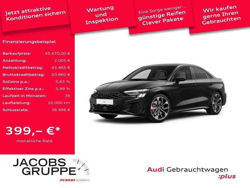 Mythosschwarz metallic Gebraucht 2023 Audi S3 Ambiente Limousine | 45.470 € (Etwas zu teuer) - Bild 1/4