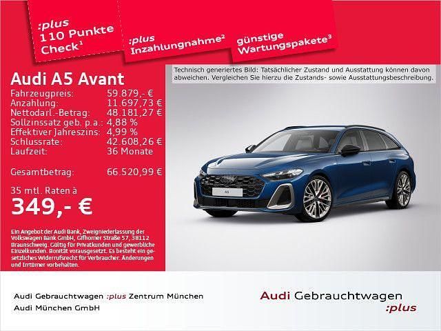 Ascariblau metallic Gebraucht 2024 Audi A5 Edition .1 Coupé | 59.879 € (Guter Preis) - Bild 1/2