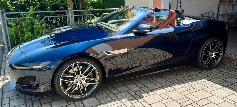 Blau Gebraucht 2021 Jaguar F-Type R-Dynamic Cabrio | 59.999 € (Superpreis) - Bild 1/4