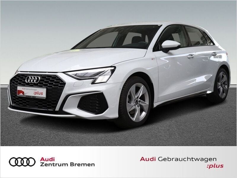 Weiß Gebraucht 2024 Audi A3 Sportback S-Line Limousine | 35.350 € (Fairer Preis) - Bild 1/4