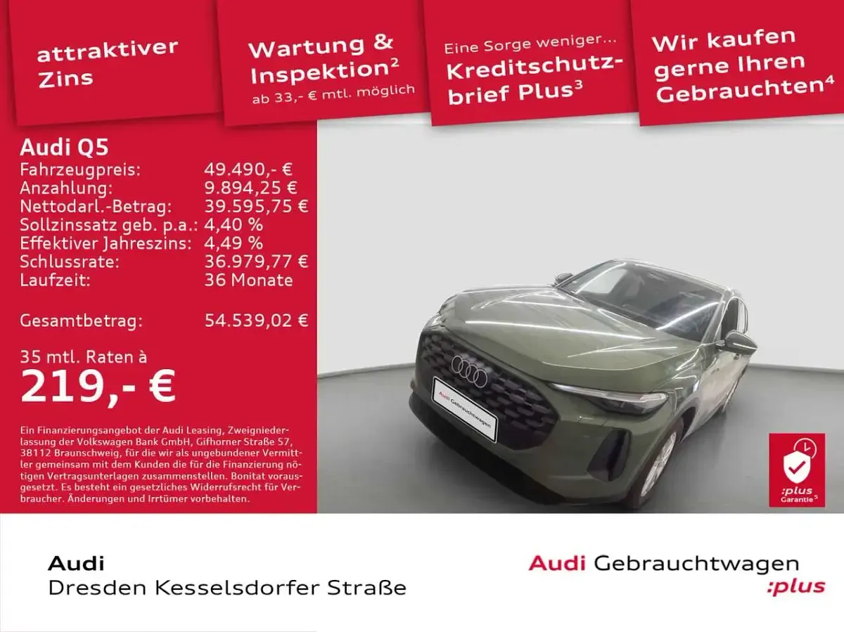 Gebraucht Audi Q5 Ambiente 204 PS (150 kW) 2025 Distriktgrün metallic SUV