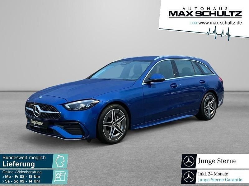 Metalliclack spektralblau Gebraucht 2024 Mercedes C300 AMG Kombi | 44.680 € (Fairer Preis) - Bild 1/4