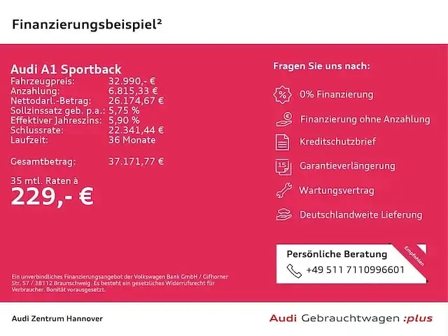 Gebraucht Audi A1 Sportback S-Line 207 PS (152 kW) 2025 Progressivrot metallic Kleinwagen