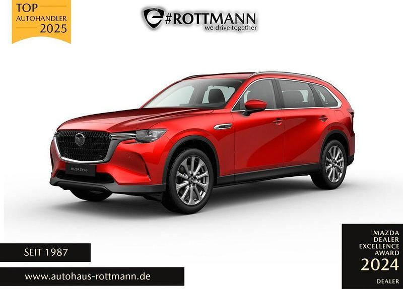 Neu Mazda CX-80 Exclusive-Line 254 PS (186 kW) 2025 Rot SUV