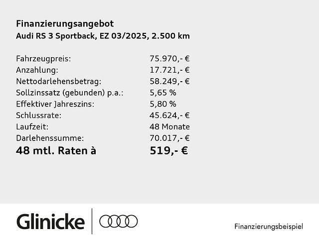 Gebraucht Audi RS3 Ambiente 400 PS (294 kW) 2025 Grau Limousine