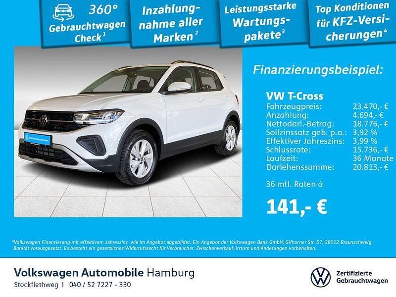 0q pure white Gebraucht 2024 VW T-Cross IQ Drive SUV | 23.470 € (Fairer Preis) - Bild 1/3