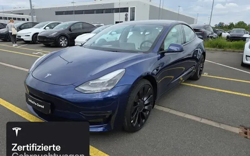 Occasion Tesla Model 3 Performance 377 kW (513 PK) 2022 Blauw Sedan