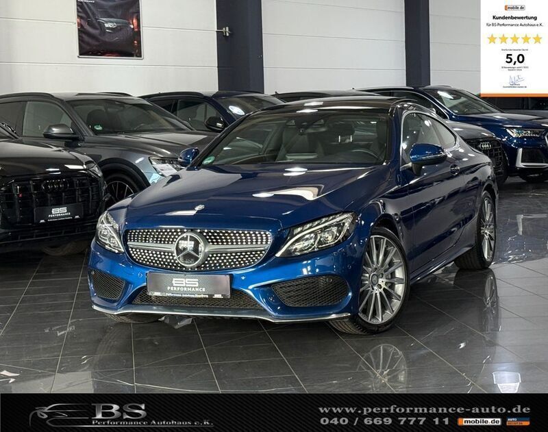 Blau Gebraucht 2017 Mercedes C250 AMG line Coupé | 25.990 € (Etwas zu teuer) - Bild 1/4